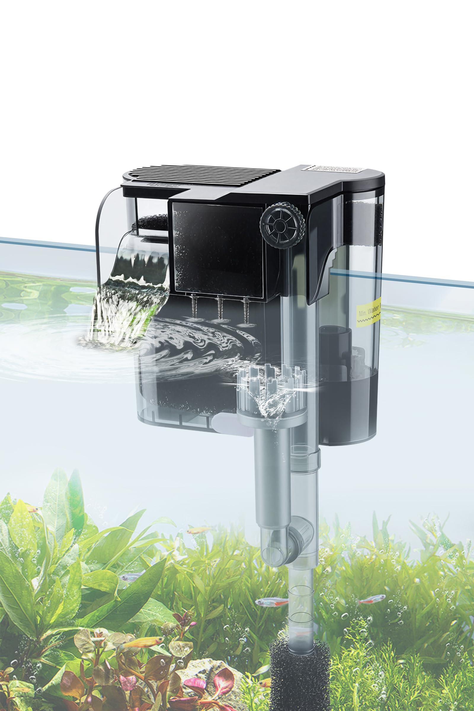 Amazon | hygger 水槽フィルター 外掛け式フィルター 500L/H